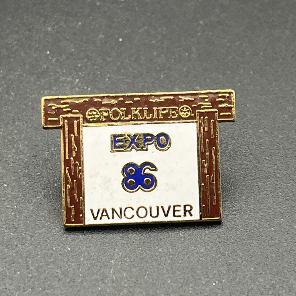 Vintage 1986‎ Folklife Expo Vancouver Canada Lapel Hat Pin